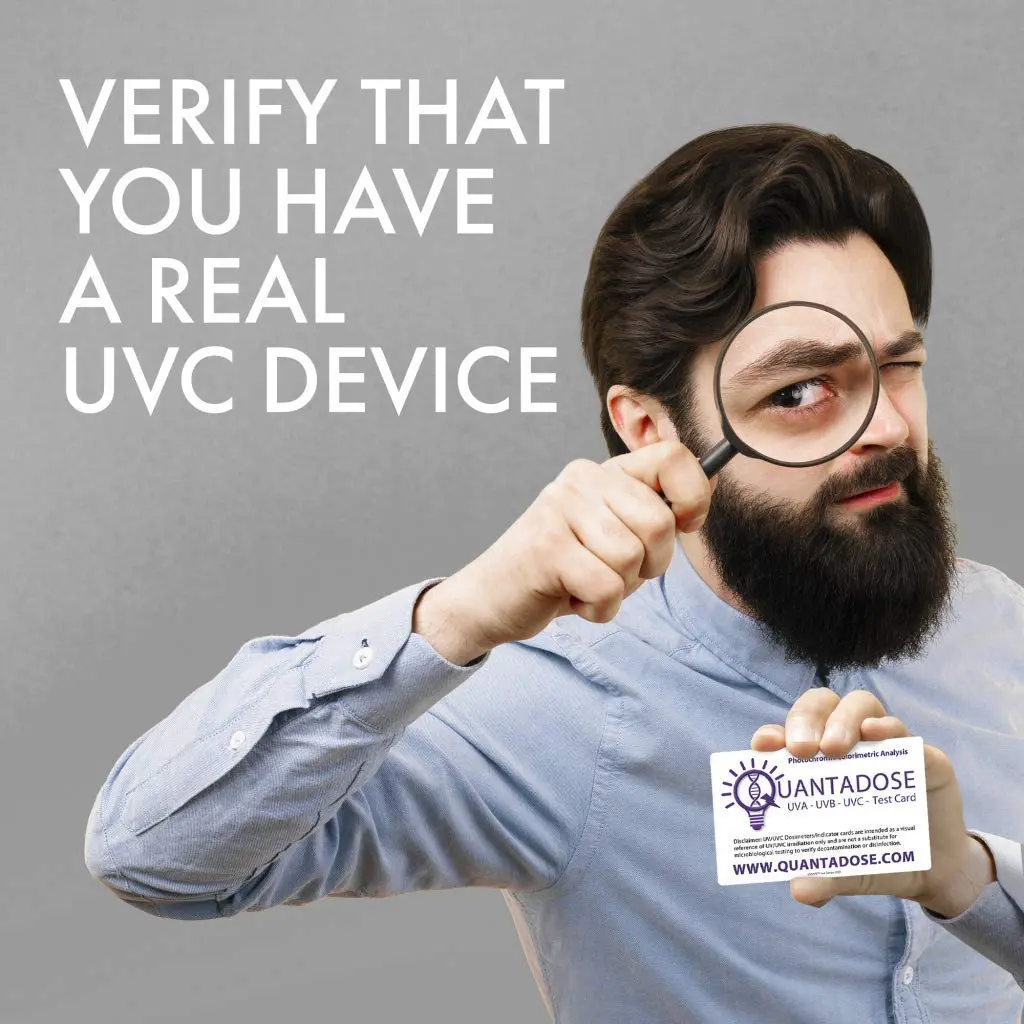 QuantaDose UVC Light Test Card with Wavelength Indicator & Photochromic UV Intensity Test | 1 Card - view 6