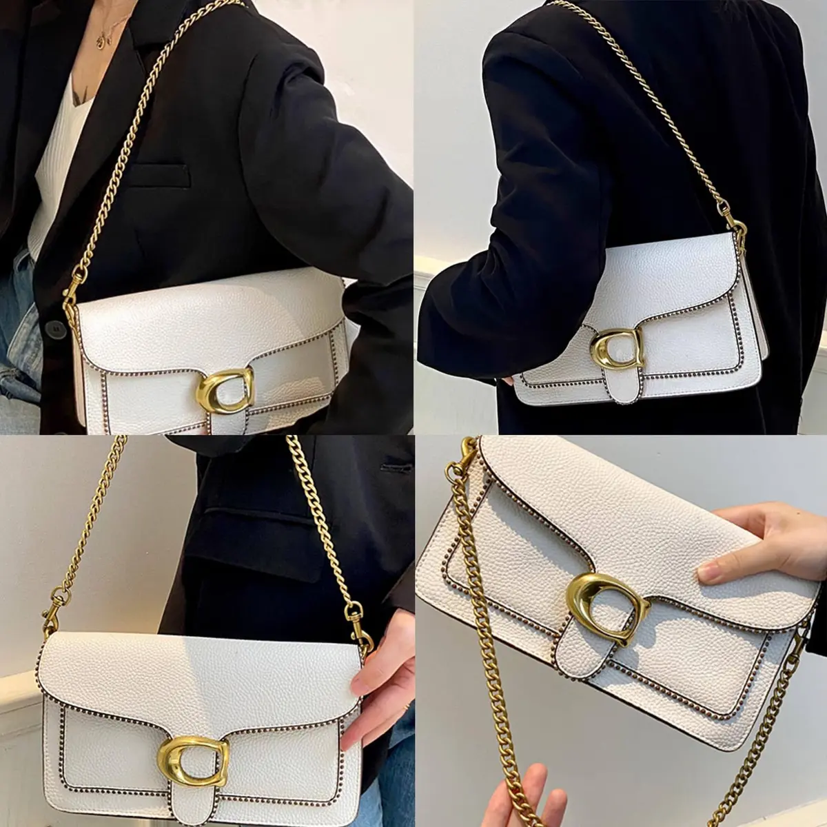 OAikor Antique Gold Flat Bag Chain Strap 100cm (39") | Metal Purse Chain for DIY Handbags - view 4