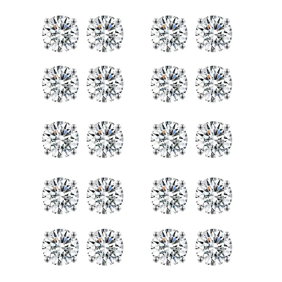 Tornito Tiny Cartilage Earrings 20G Stainless Steel Small Round CZ Set for Men Women | 10 Pairs - view 4