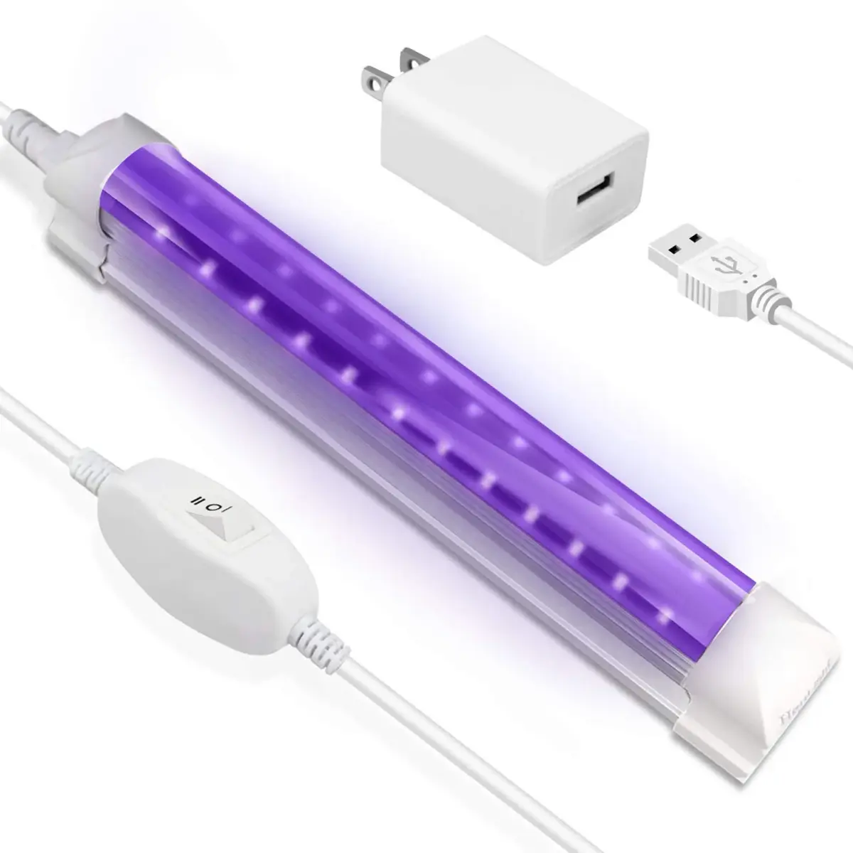 HouLight LED Blacklight Tube 6W (18cm / 0.4lb) | 395-400nm UV Glow for Parties & Art - main product image