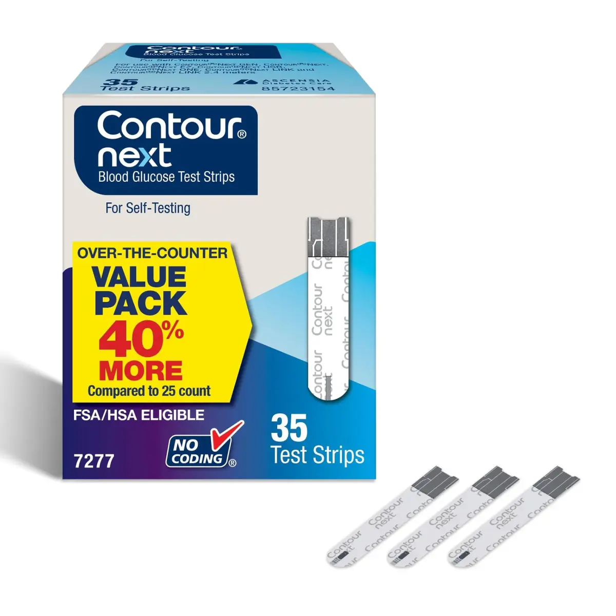 Ascensia CONTOUR NEXT Blood Glucose Diabetes Test Strips 35 Count | Proven Accuracy for Diabetes Management - main product image