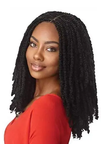 Outre Synthetic Braid Twisted Afro Twist 24" | Springy & Trendy Hair Extensions (24 Inch, 3-Pack) - view 2