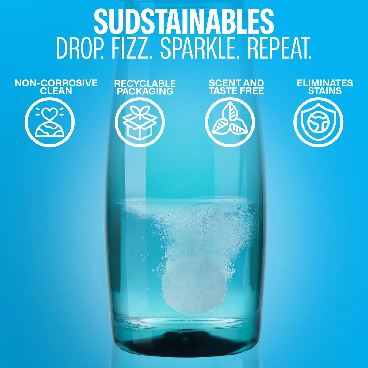 Sudstainables Water Bottle Cleaning Tablets 36 Count | Cleans Reusable Bottles, Tumblers, Flasks and Hydration Packs - view 4