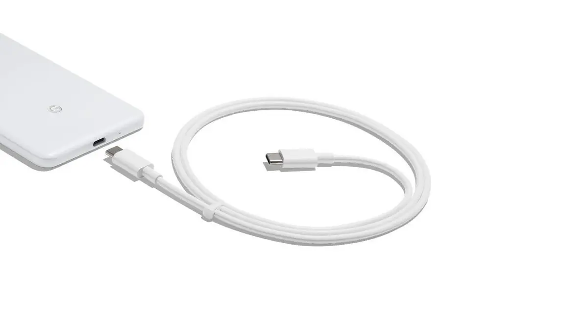 Google USB-C to USB-C Cable 1m (3.3ft) White | Fast Charging & Data Sync - view 2