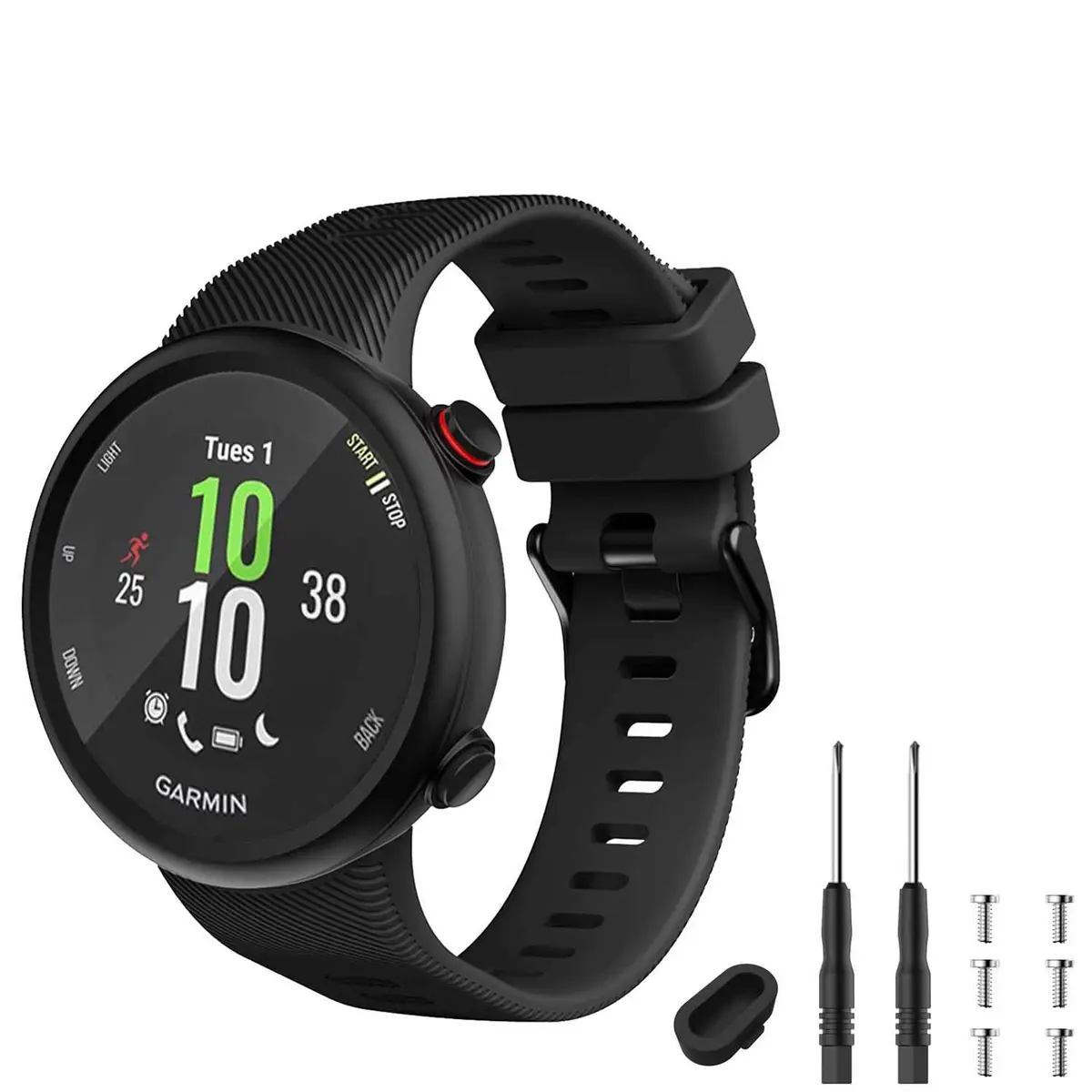 TopPerfekt Silicone Watch Band Compatible with Garmin Forerunner 45 and Swim 2 | Sport & Comfortable Fit (70-120 chars) - main product image