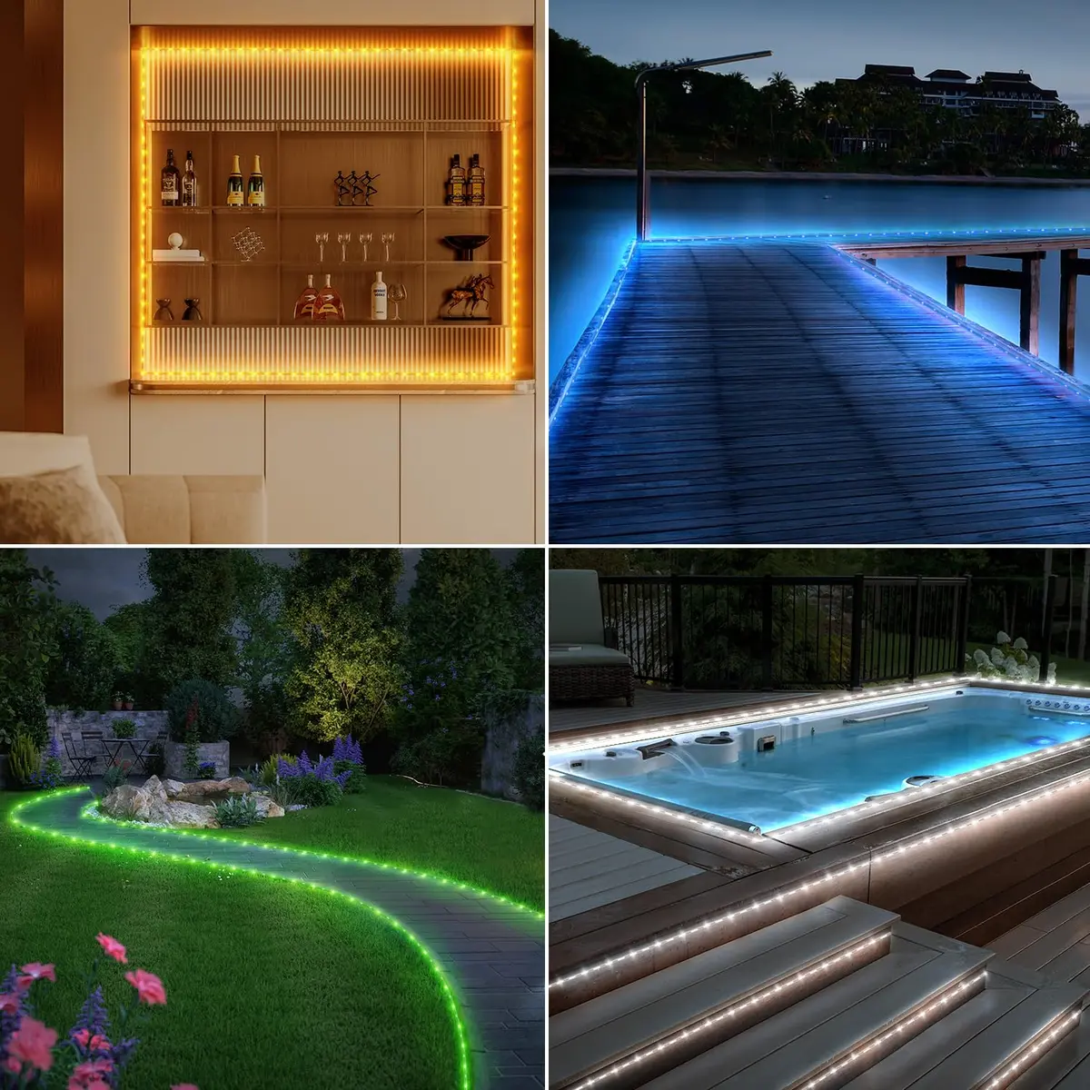 OMIKA 33ft 100 LED Rope Lights | 16 Color Changing, 132 Modes, Battery & USB Powered - view 8