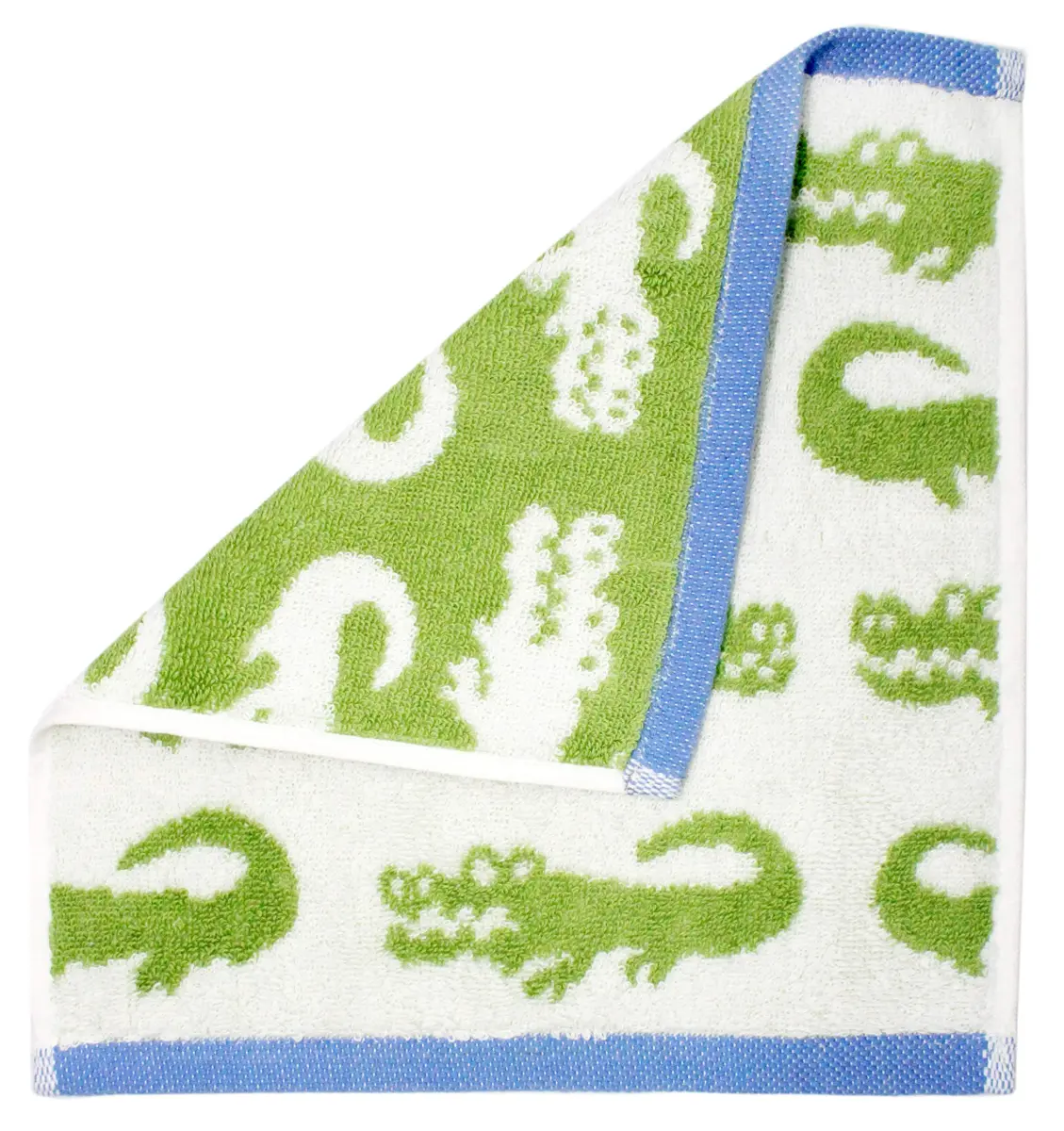 ORIGINAL KIDS Crocodile Wash Cloth Set of 12 | 30x30 cm (12x12 Inch) | 100% Cotton Terry Jacquard - view 6