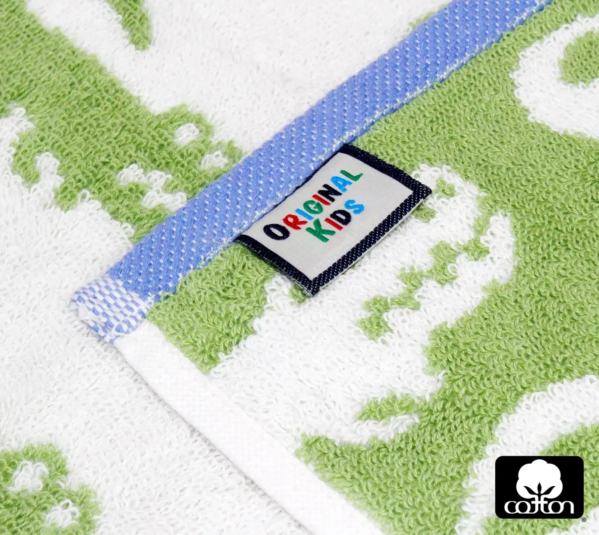 ORIGINAL KIDS Crocodile Wash Cloth Set of 12 | 30x30 cm (12x12 Inch) | 100% Cotton Terry Jacquard - view 2