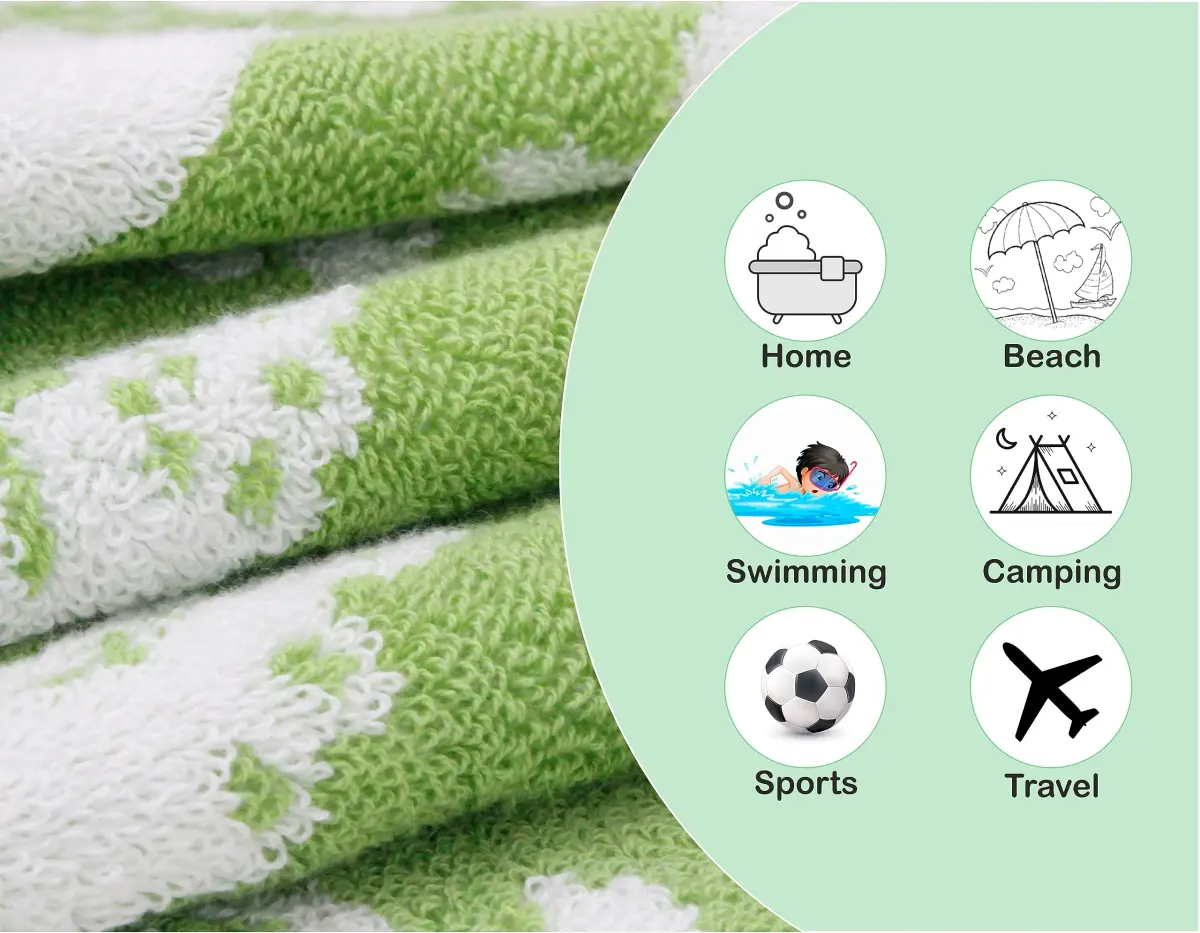 ORIGINAL KIDS Crocodile Wash Cloth Set of 12 | 30x30 cm (12x12 Inch) | 100% Cotton Terry Jacquard - view 4