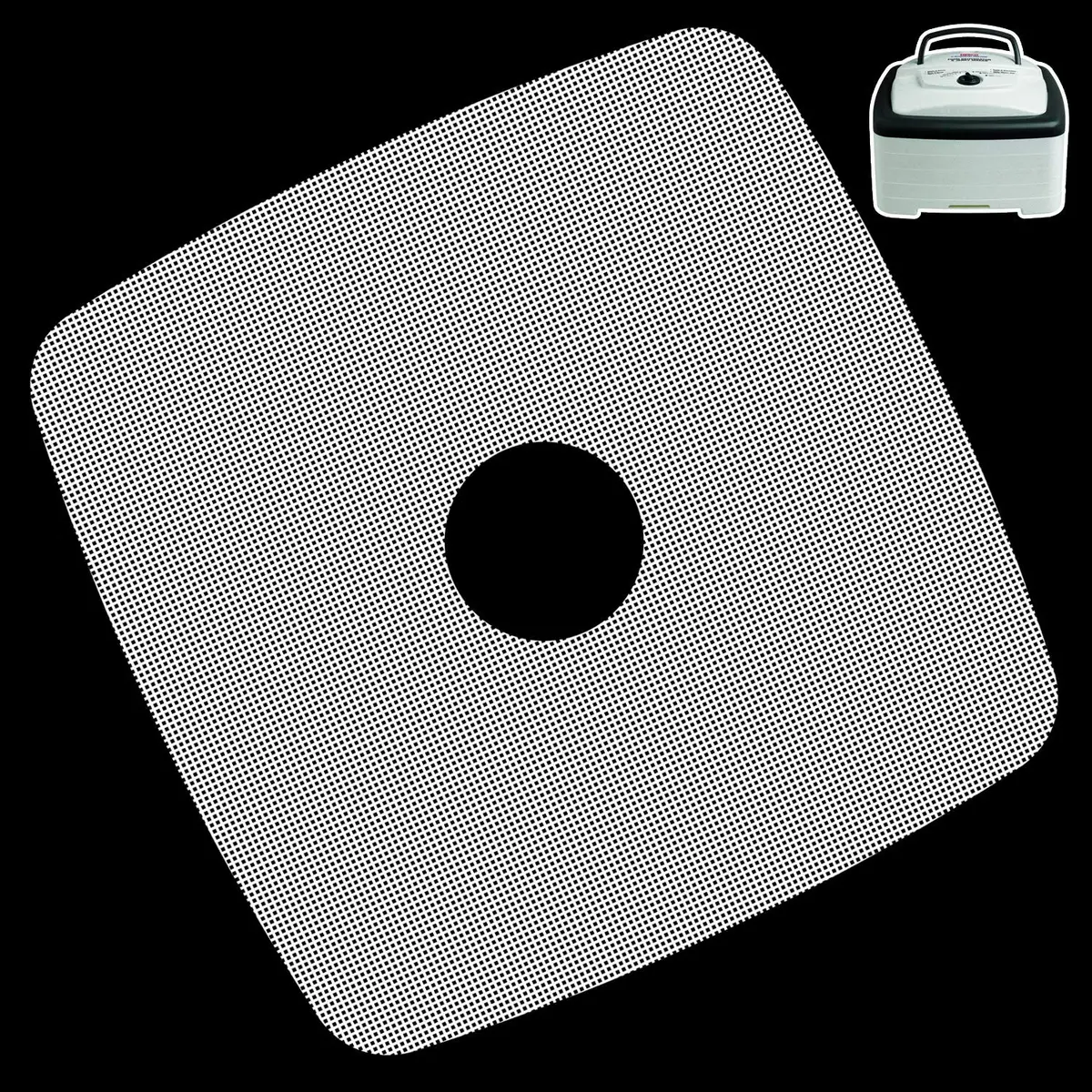 GUCUJI Pack of 5 Premium Non Stick Silicone Dehydrator Sheets for Nesco FD-80 & FD-80A | Food Grade Mesh - main product image