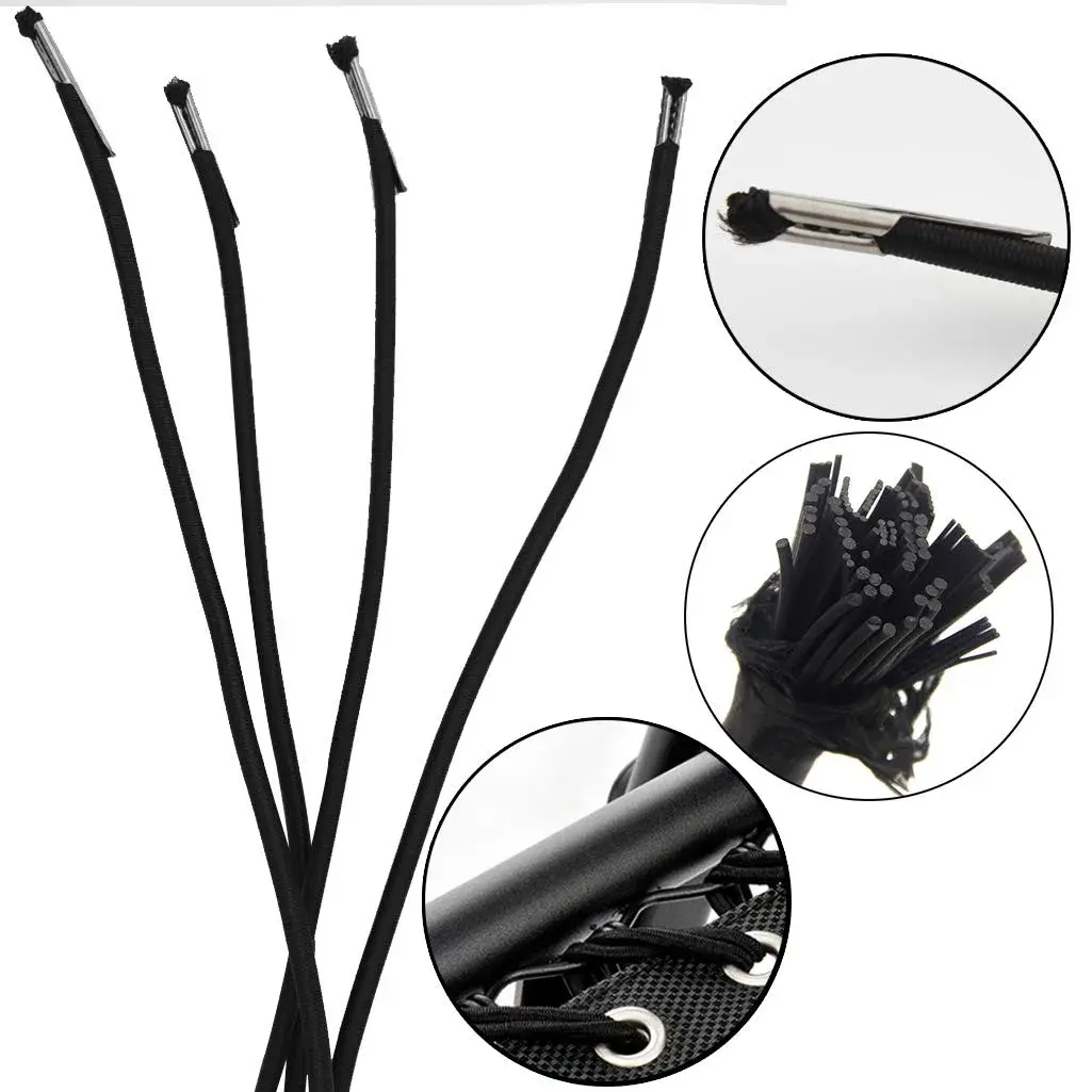 Jmkcoz 4 Pcs Universal Zero Gravity Chair Repair Cords Replacement Laces Elastic Lounge Chair Cord for Antigravity Chair, Recliners, Bungee Chair (Black) - view 4