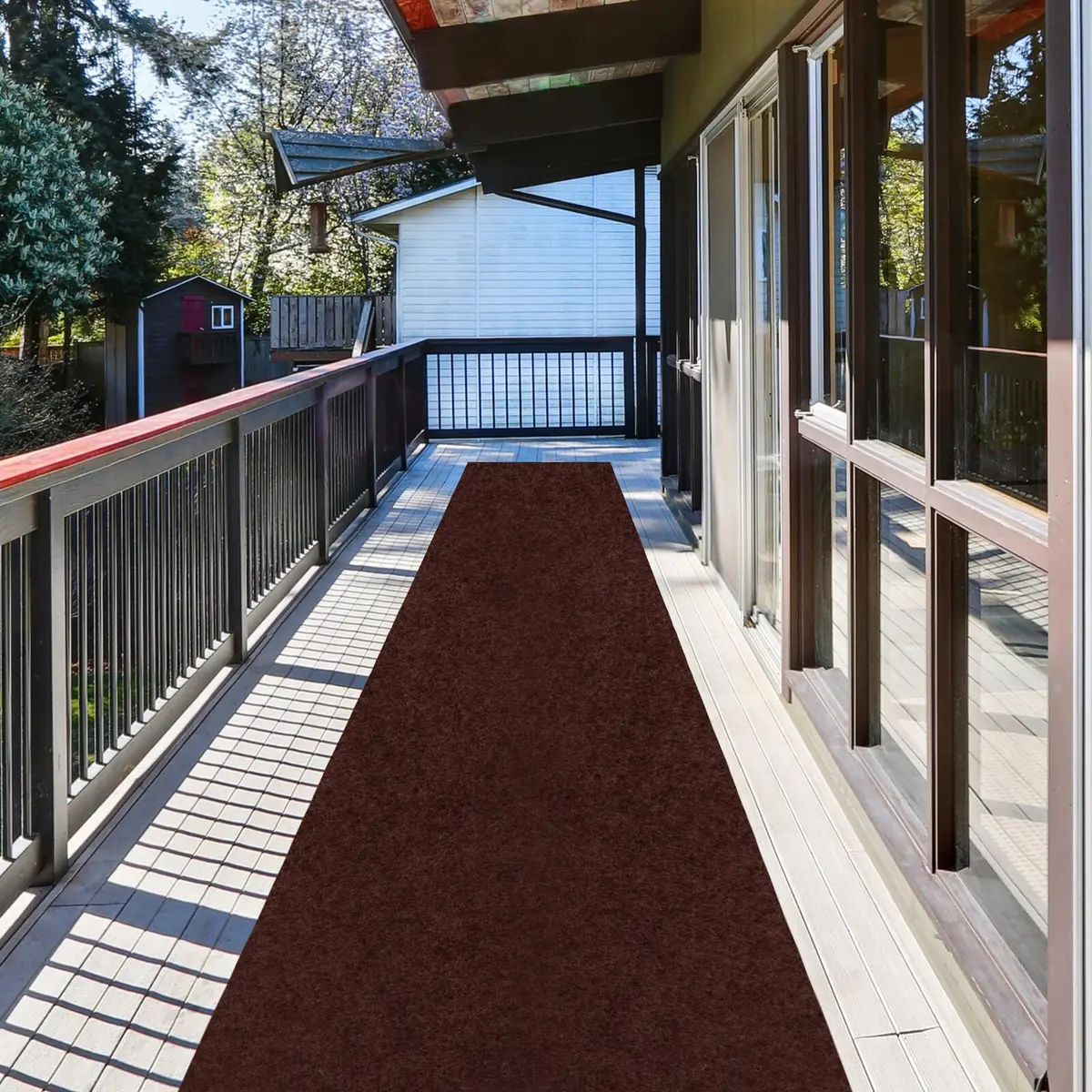 ZGR HOME&GARDEN Chocolate Brown Runner Rug 61cm (2 ft) x 183cm (6 ft) | Non-Slip Rubber Backing for Hallways & Kitchens - main product image