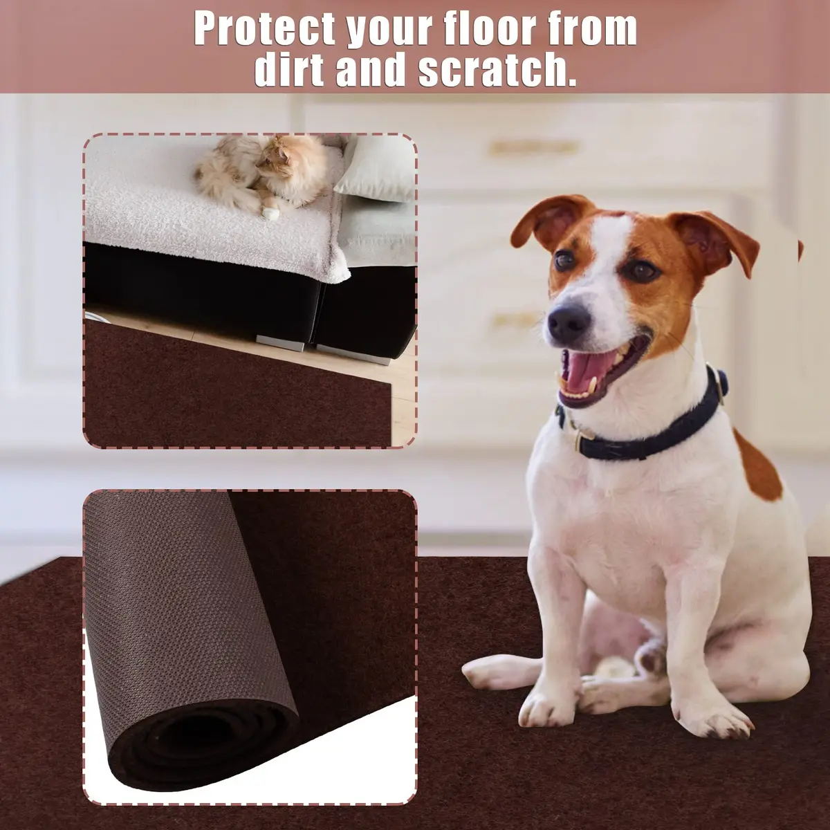 ZGR HOME&GARDEN Chocolate Brown Runner Rug 61cm (2 ft) x 183cm (6 ft) | Non-Slip Rubber Backing for Hallways & Kitchens - view 6