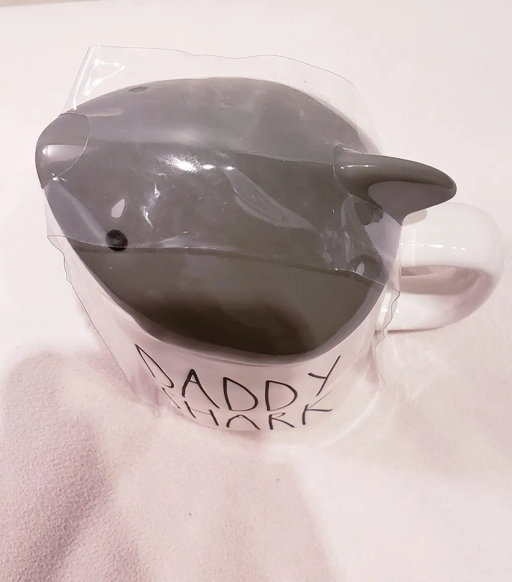 Rae Dunn DADDY SHARK Mug - ceramic - 16oz | Shark Theme Gift for Adults - view 2