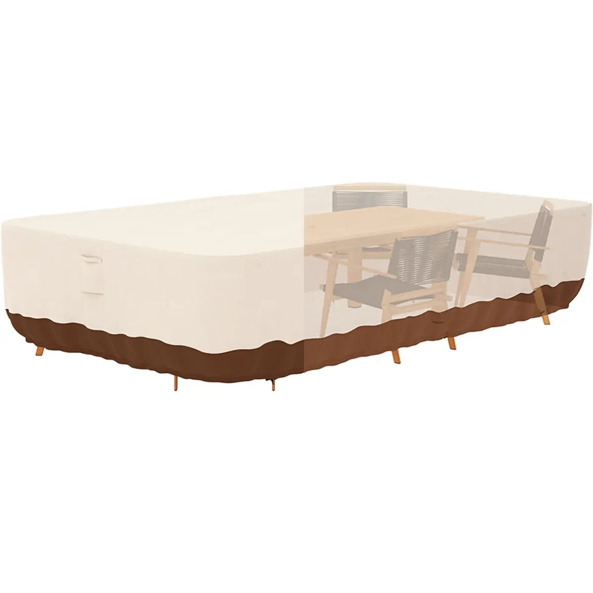 Tuyeho Heavy Duty 900D Outdoor Patio Furniture Set Cover 335cm x 213cm x 71cm | Waterproof & Windproof for All-Weather Protection - main product image