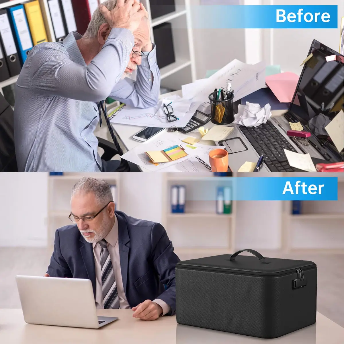 ENGPOW Fireproof Document Organizer Bag 36.8cm x 27.9cm x 20.3cm | Protects Valuables in Fire & Flood - view 9