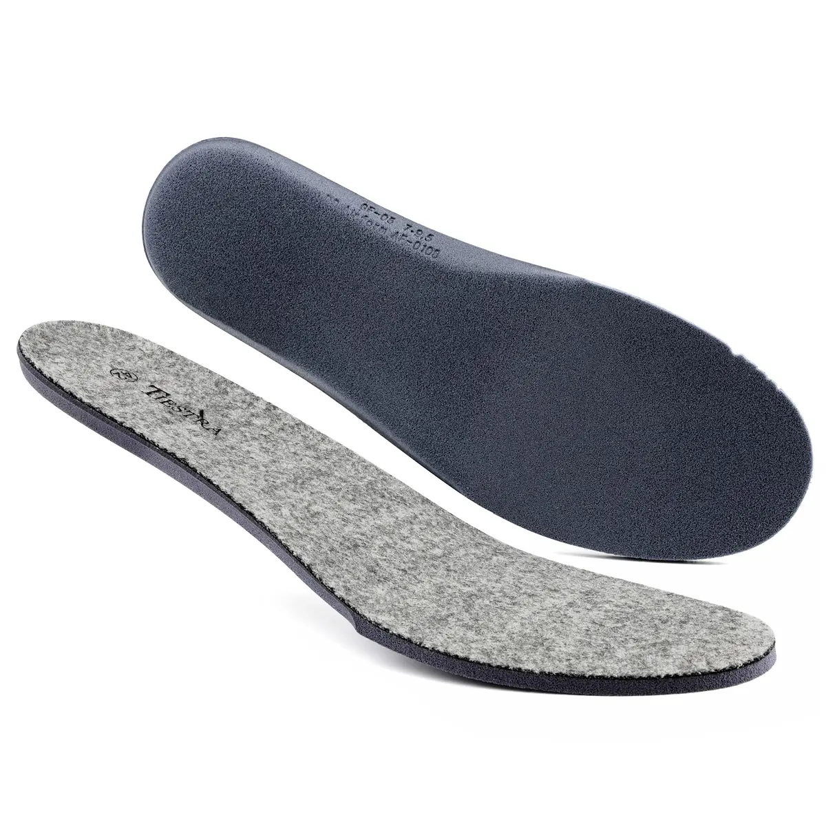 TIESTRA Merino Wool Insoles for Women Fur Comfort Warm Shoes Inserts Grey Eu38/Us7 | Natural Warmth & Breathability - main product image