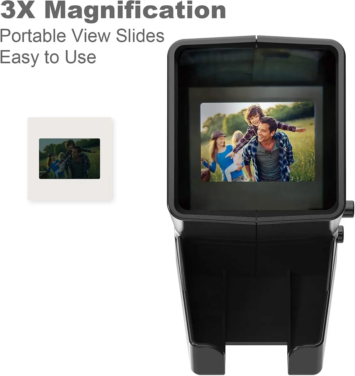 DIGITNOW 35mm Slide and Film Viewer, 3X Magnification, Battery Operation, LED Lighted Illuminated Viewing –for 35mm Slides & Positive Film Negatives - view 2
