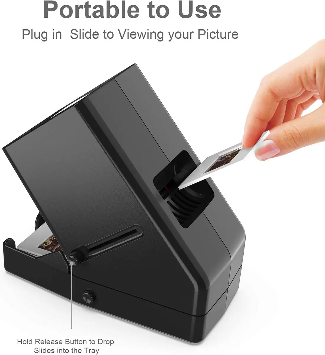 DIGITNOW 35mm Slide and Film Viewer, 3X Magnification, Battery Operation, LED Lighted Illuminated Viewing –for 35mm Slides & Positive Film Negatives - view 4