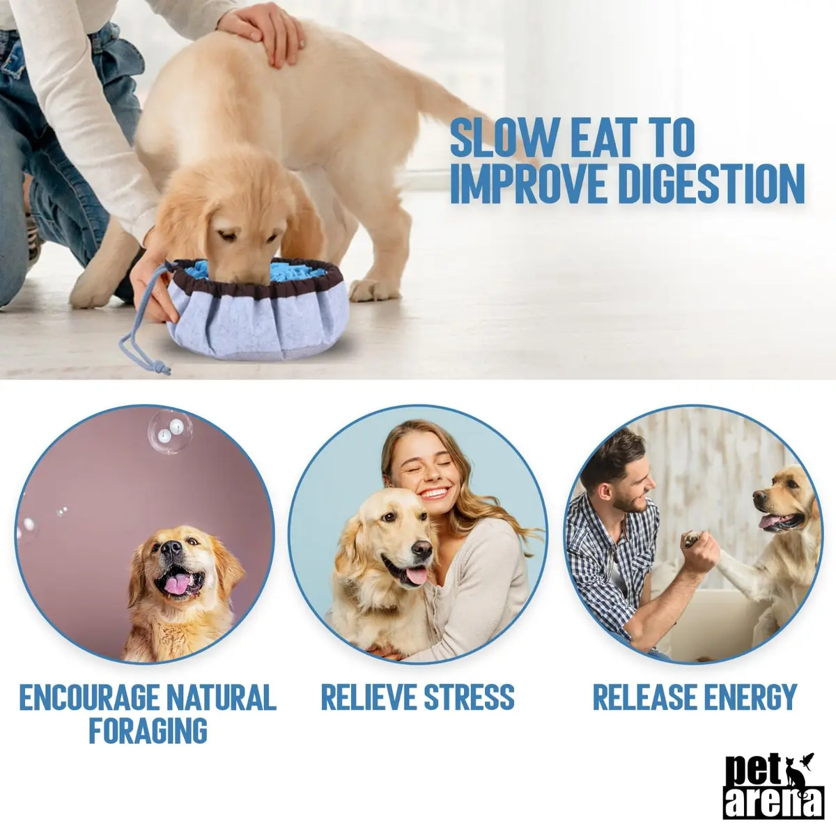 PET ARENA Adjustable Snuffle Mat for Dogs 1 Count (Pack of 1) | Puzzle Feeder Toy for Mental Stimulation - view 5