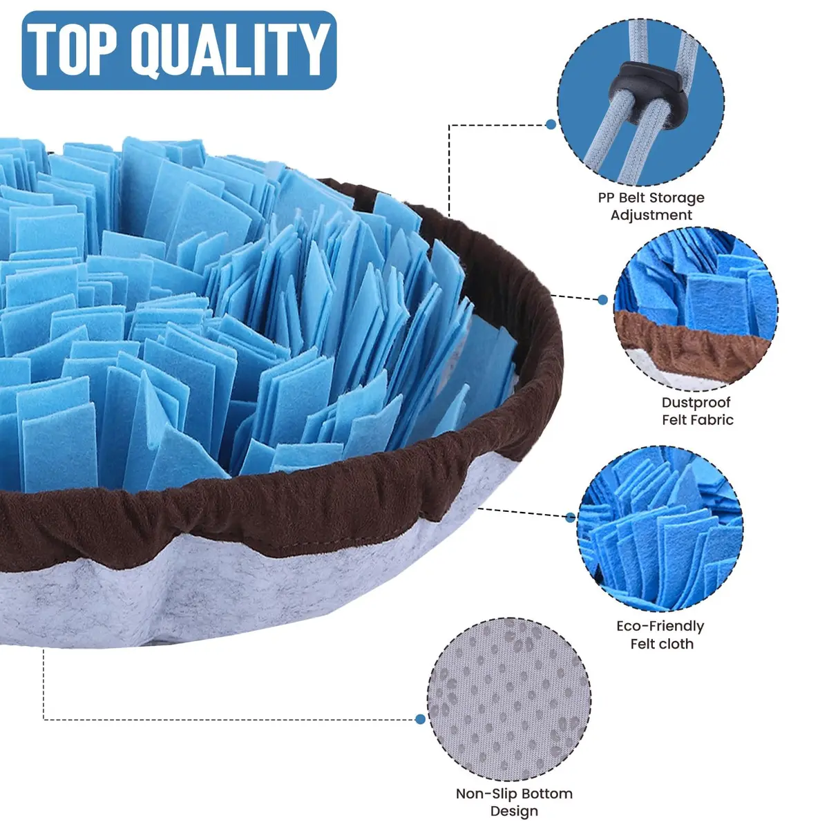 PET ARENA Adjustable Snuffle Mat for Dogs 1 Count (Pack of 1) | Puzzle Feeder Toy for Mental Stimulation - view 3
