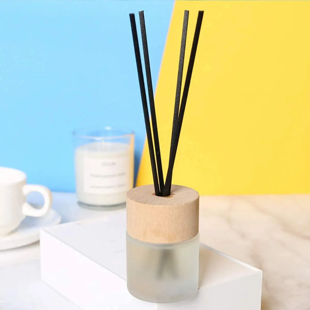 PLYXQ Black Fiber Reed Diffuser Sticks 18cm (7 Inch) - 100 Count | Natural Scent Diffusion - view 5