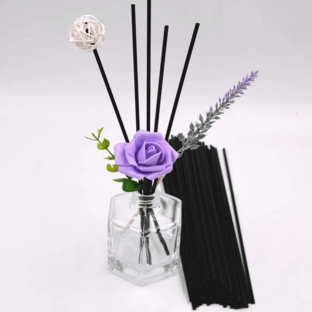 PLYXQ Black Fiber Reed Diffuser Sticks 18cm (7 Inch) - 100 Count | Natural Scent Diffusion - view 7