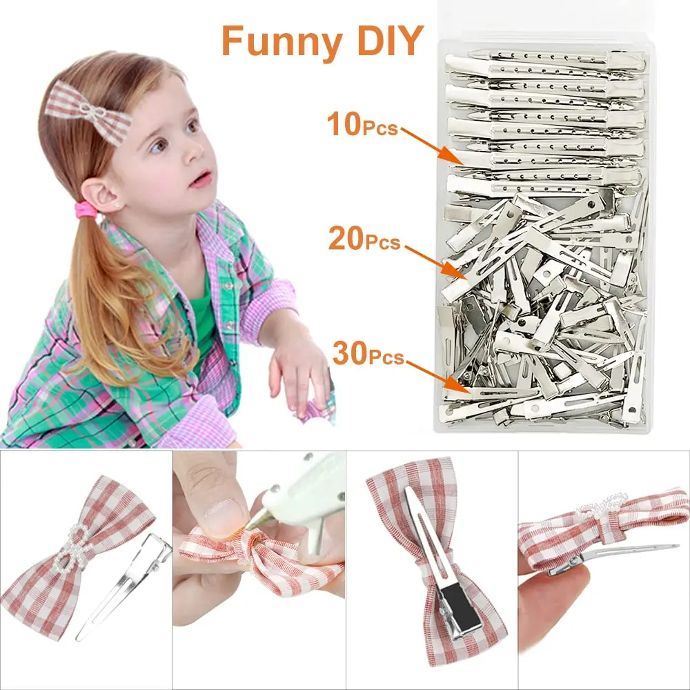 HiJeaton 60Pcs Metal Duck Billed Hair Clips for Women Styling Sectioning, Silver Hair Pins for Long Hair, Alligator Curl Loc Clips for Thick Hair Roller, Salon, Bows DIY | Non-slip, Durable, Easy to Use - view 5