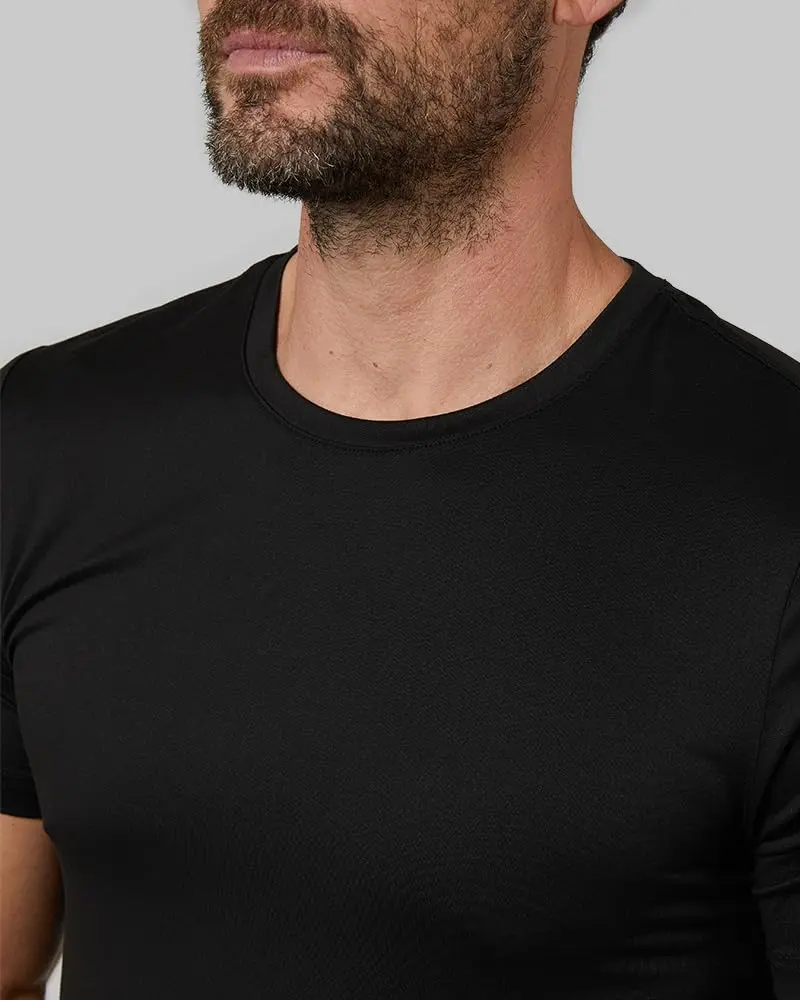 32 Degrees Men's 4 Pack Cool Classic Crewneck T-Shirt XX-Large Black | Quick Dry Anti-Odor 4-Way Stretch - view 2