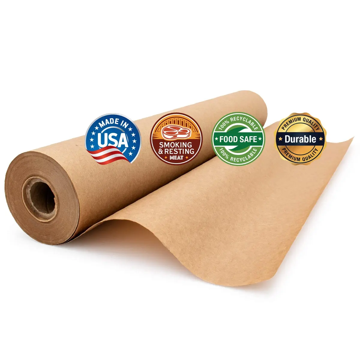 The Paper Factory LLC Premium Brown Butcher Paper Roll 17.75” x 100’ | Food-Grade Kraft for BBQ & Food Service - view 2