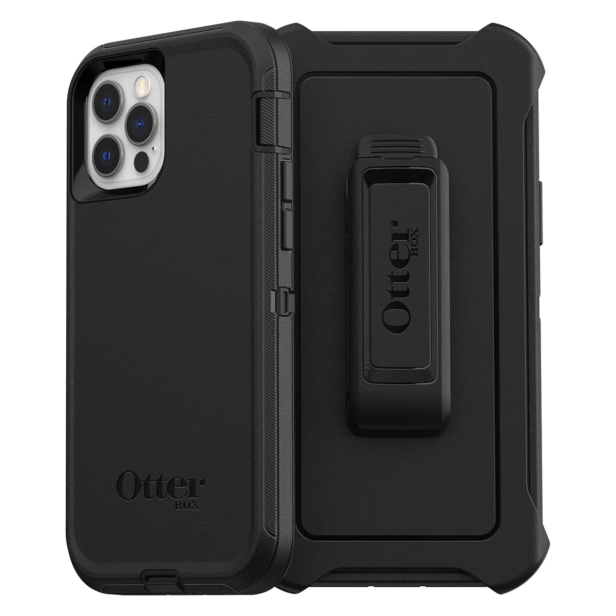 OtterBox Defender Series Case for iPhone 12 & 12 Pro Black | Rugged Drop & Port Protection - main product image