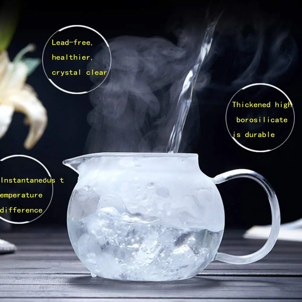 OUKEYI Thickened Borosilicate Glass Teapot with Stainless Steel Infuser, 950ml (32oz) | Stovetop Safe Loose Leaf Tea Brewer - view 4