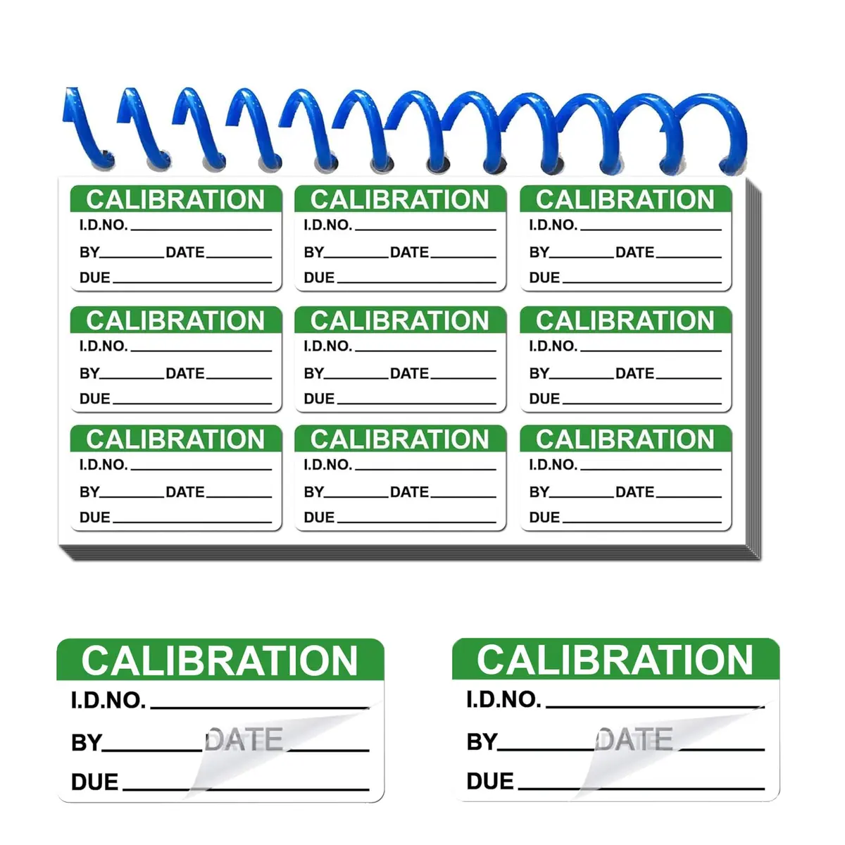 wootile Self Laminating Write-on Calibration Stickers 1 x 2 Inch | Waterproof & Easy to Use - main product image
