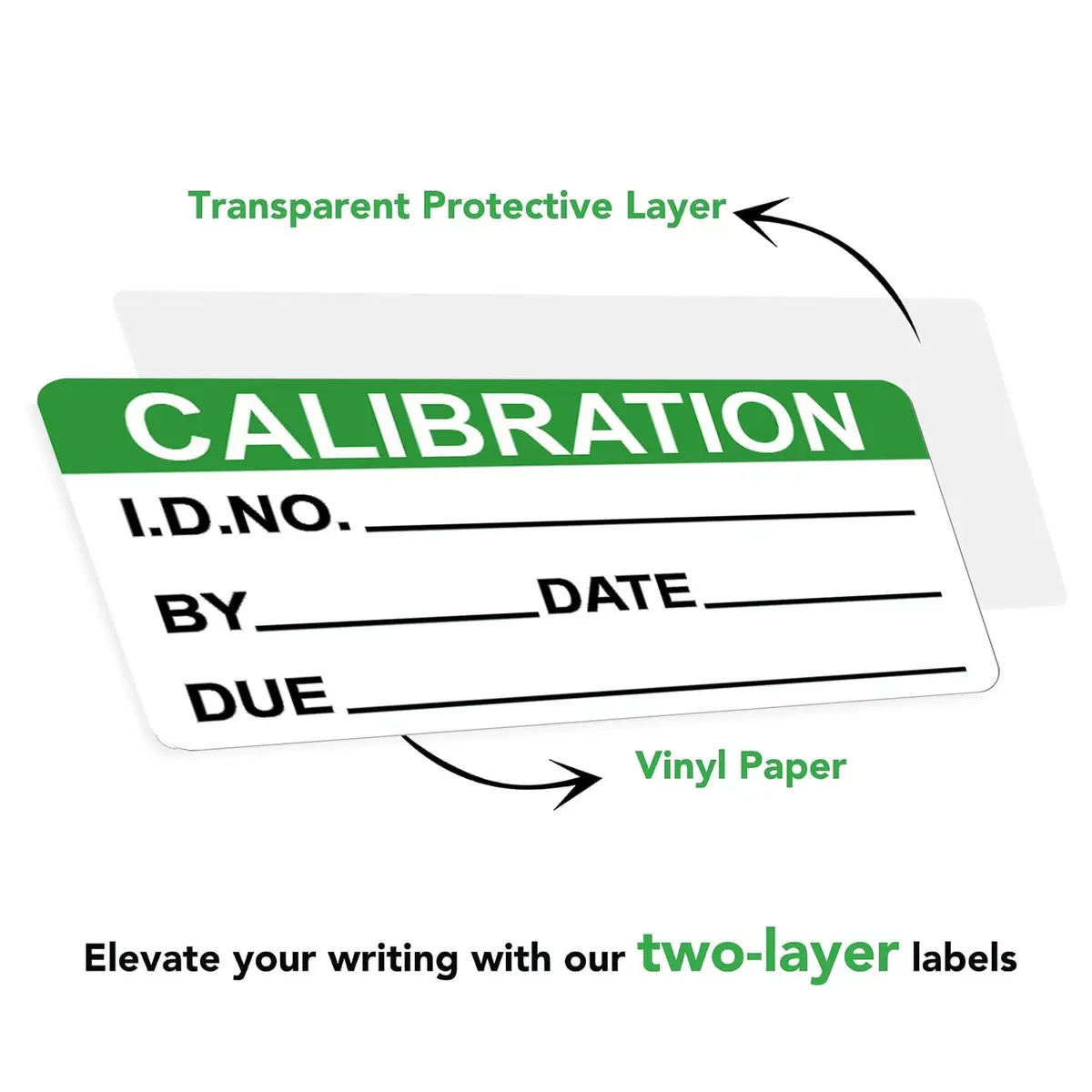 wootile Self Laminating Write-on Calibration Stickers 1 x 2 Inch | Waterproof & Easy to Use - view 5
