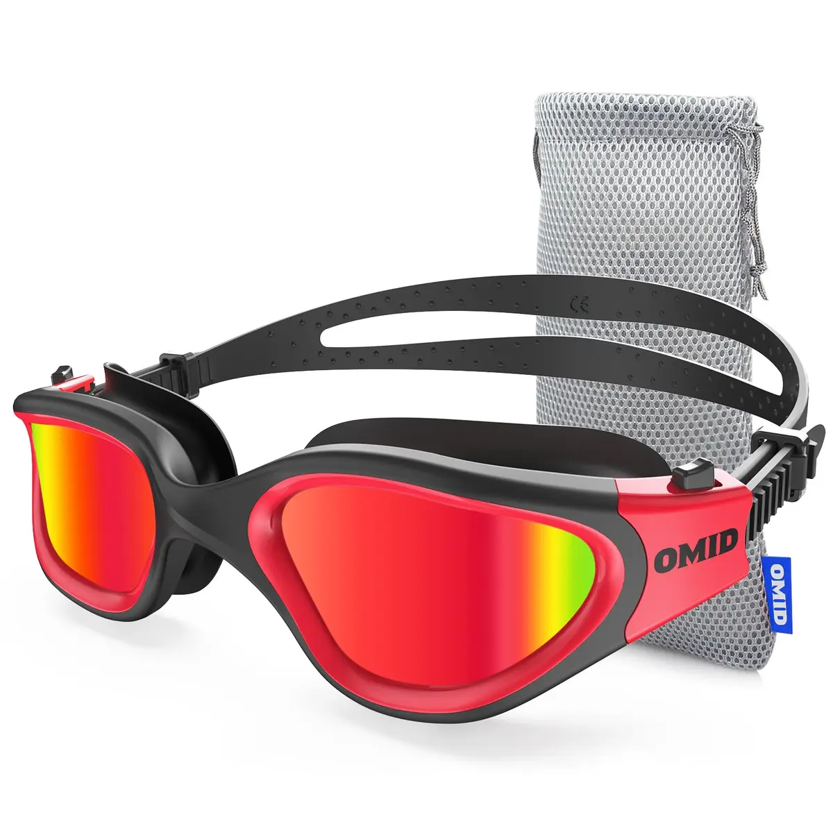 OMID Polarized Swim Goggles for Adults | 180° Wide View Anti-fog, UV Protection, Leak-proof - main product image
