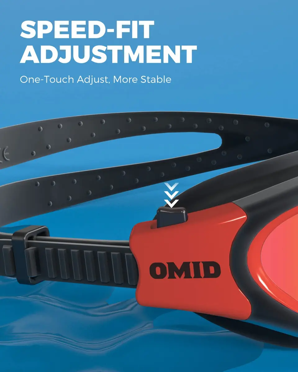 OMID Polarized Swim Goggles for Adults | 180° Wide View Anti-fog, UV Protection, Leak-proof - view 7