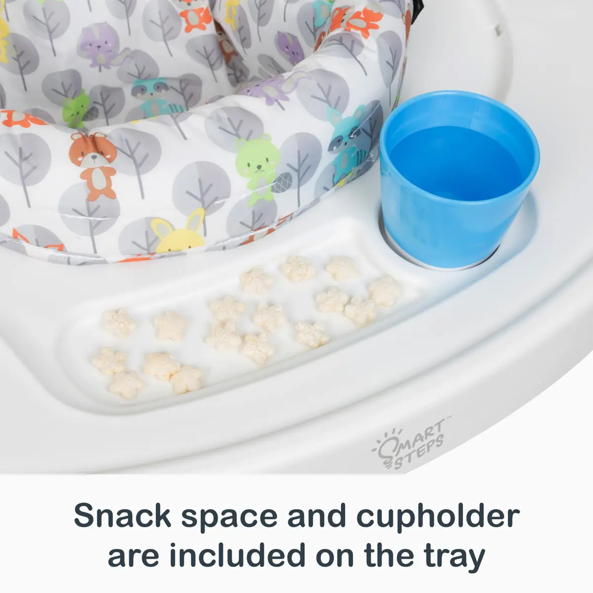 Smart Steps Bounce N’ Play 3-in-1 Activity Center, Woodland Walk | Converts to Flat Table, 360° Seat, Removable Toys - view 8