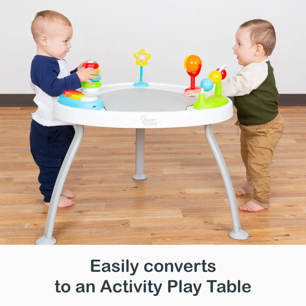Smart Steps Bounce N’ Play 3-in-1 Activity Center, Woodland Walk | Converts to Flat Table, 360° Seat, Removable Toys - view 3
