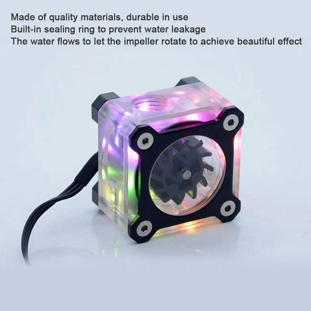 Tangxi Water Flow Meter for PC G1/4 Acrylic Impeller Water Cooling System | Visual Flow Indicator, Sealing Ring, Durable Material - view 2