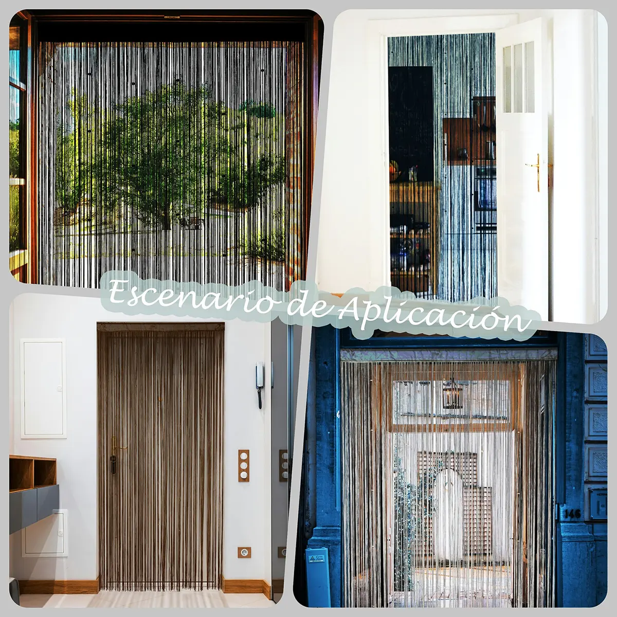 YaoYue Beaded Door String Curtain 39"W x 110"L | Elegant Room Divider & Doorway Decor - view 6