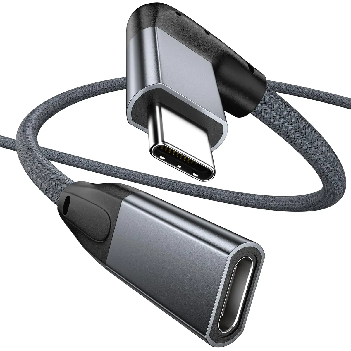 UseBean Right Angle USB C Extension Cable 1m (3.3FT) | 10Gbps Data & 4K Video - main product image