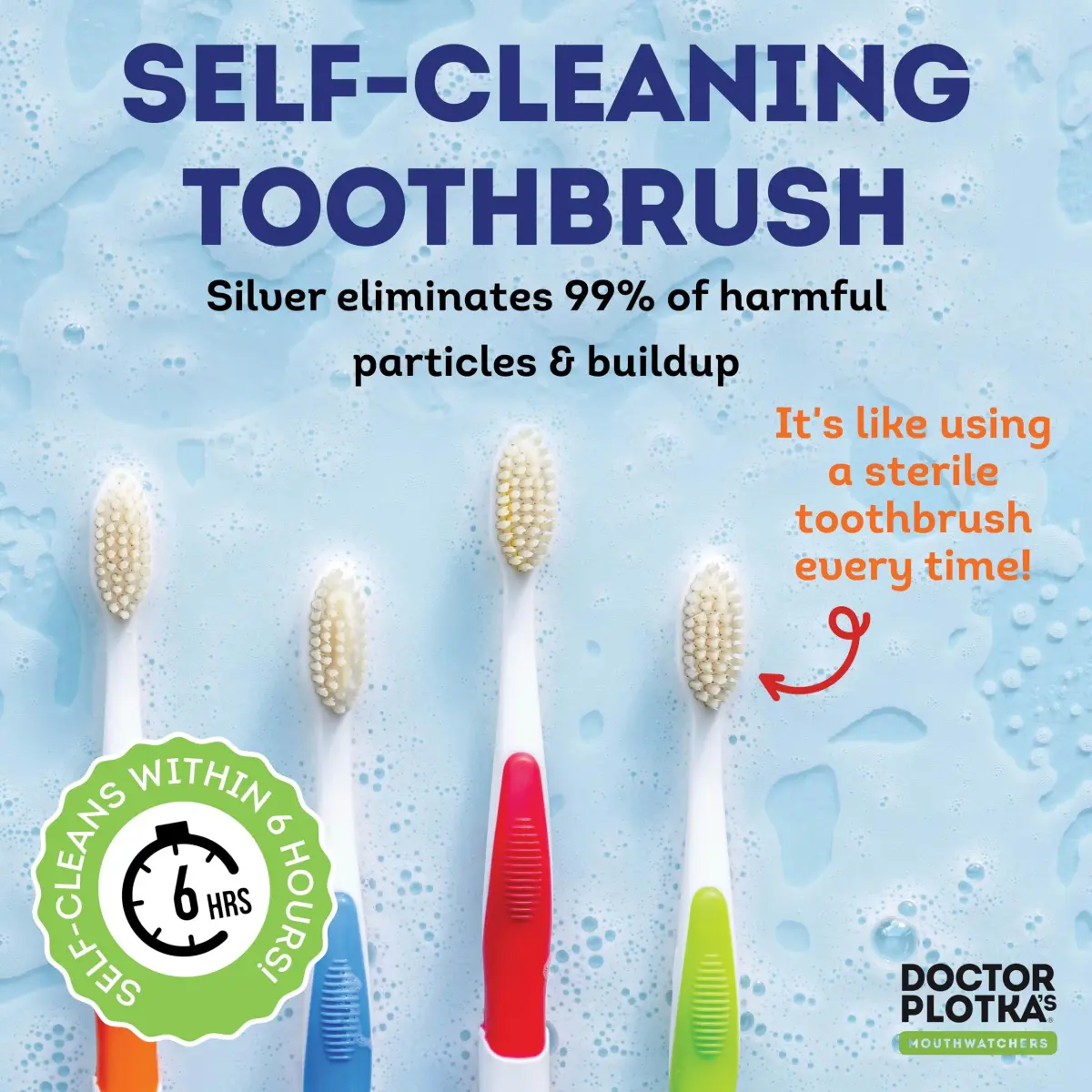 MOUTHWATCHERS Soft Flossing Manual Toothbrush Family Pack, 4 Count | Dentist-Designed for Deep Clean - view 4