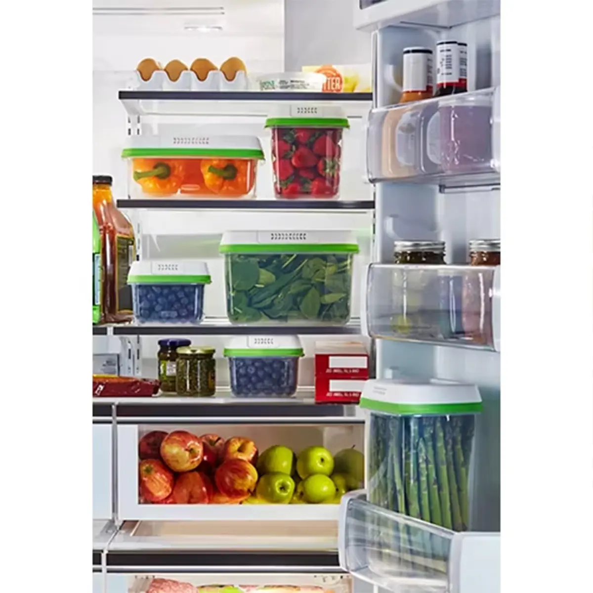 Rubbermaid FreshWorks Produce Containers, Medium/Large, 6-Piece Set | Keeps Produce Fresher Longer - view 6