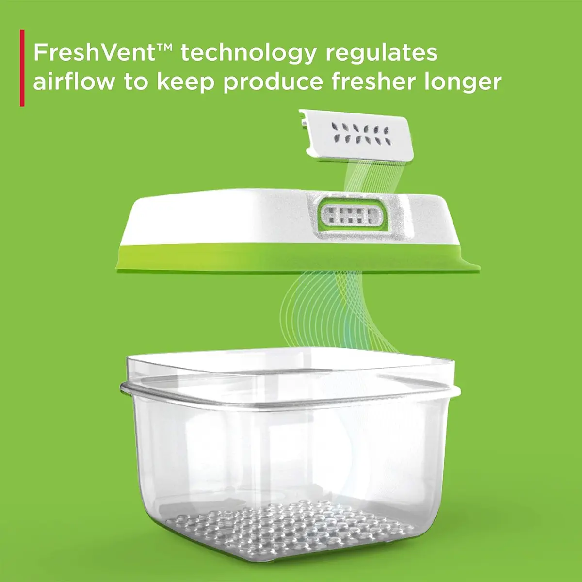 Rubbermaid FreshWorks Produce Containers, Medium/Large, 6-Piece Set | Keeps Produce Fresher Longer - view 2