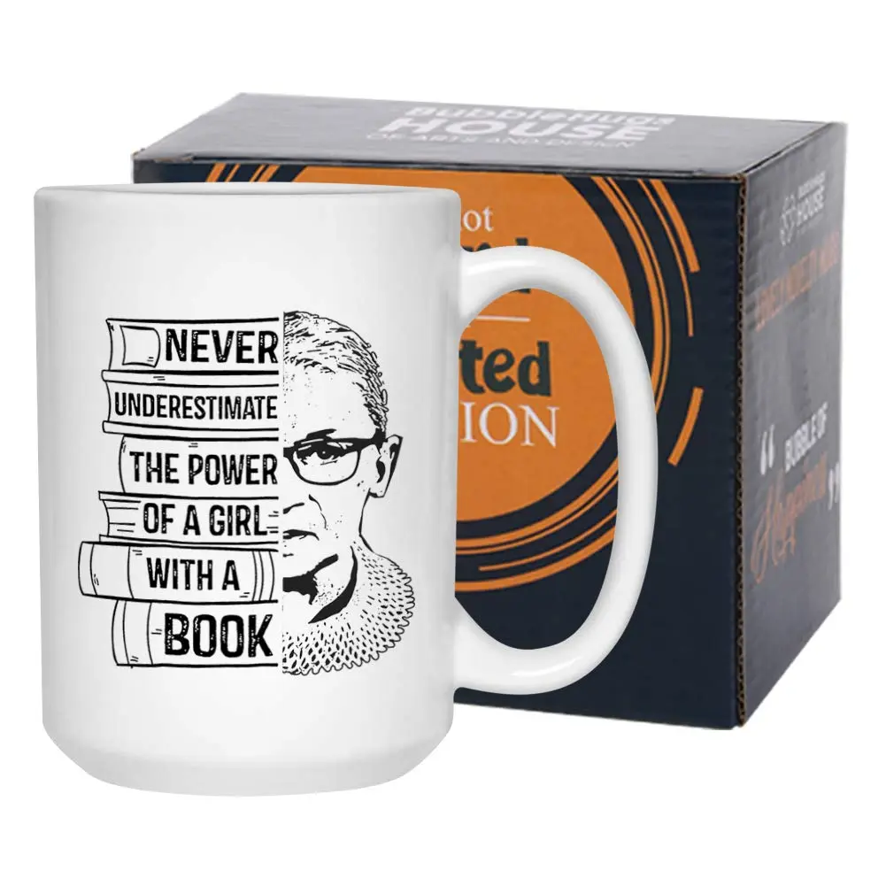 Bubble Hugs Bookworm Mug 15oz | Bookish Coffee Mug for Readers & Book Clubs - main product image