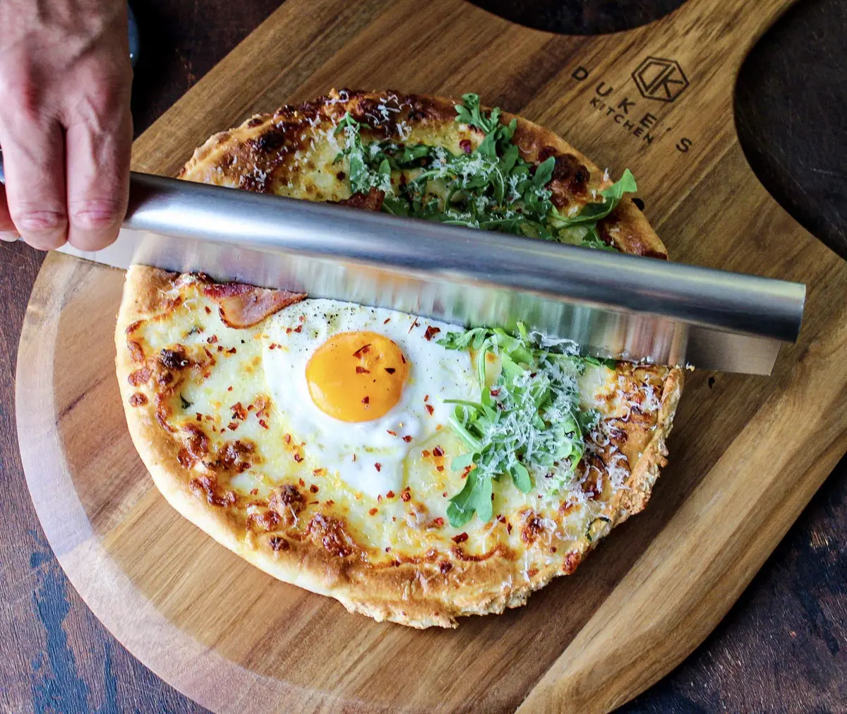 dylan n duke Premium Acacia Pizza Peel (Extra Large) 14" W x16" L | Gourmet Wooden Paddle for Pizza - view 9