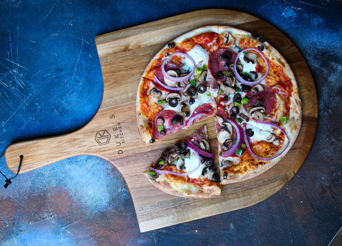 dylan n duke Premium Acacia Pizza Peel (Extra Large) 14" W x16" L | Gourmet Wooden Paddle for Pizza - view 2