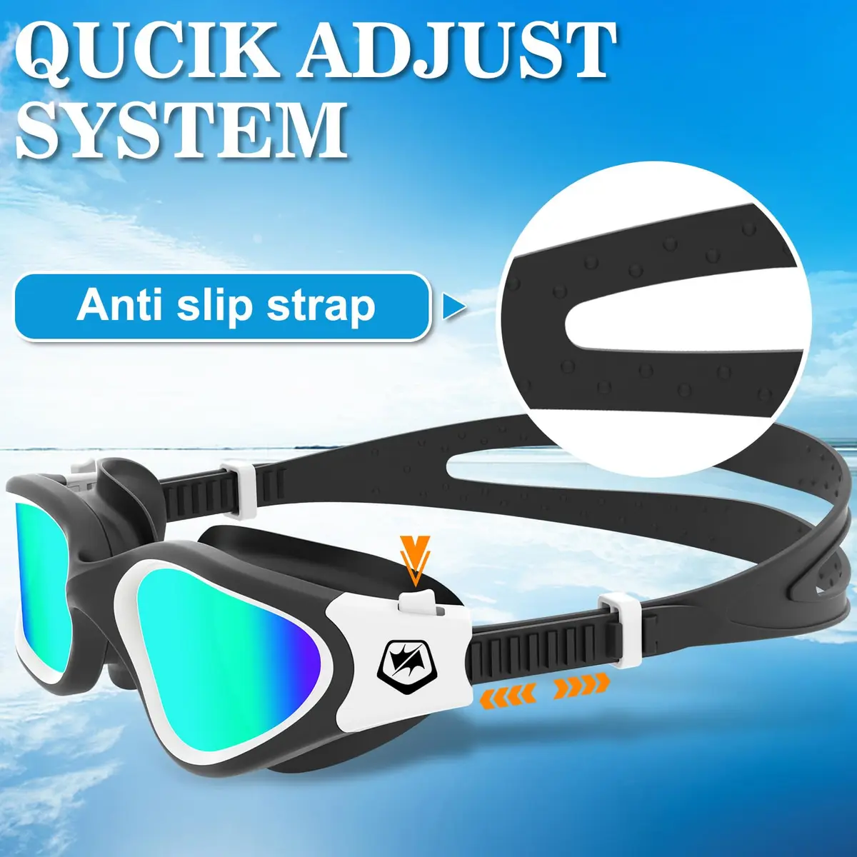 WIN.MAX Polarized Swimming Goggles with Anti-Fog & UV Protection | 156 g (5.5 oz) - view 5