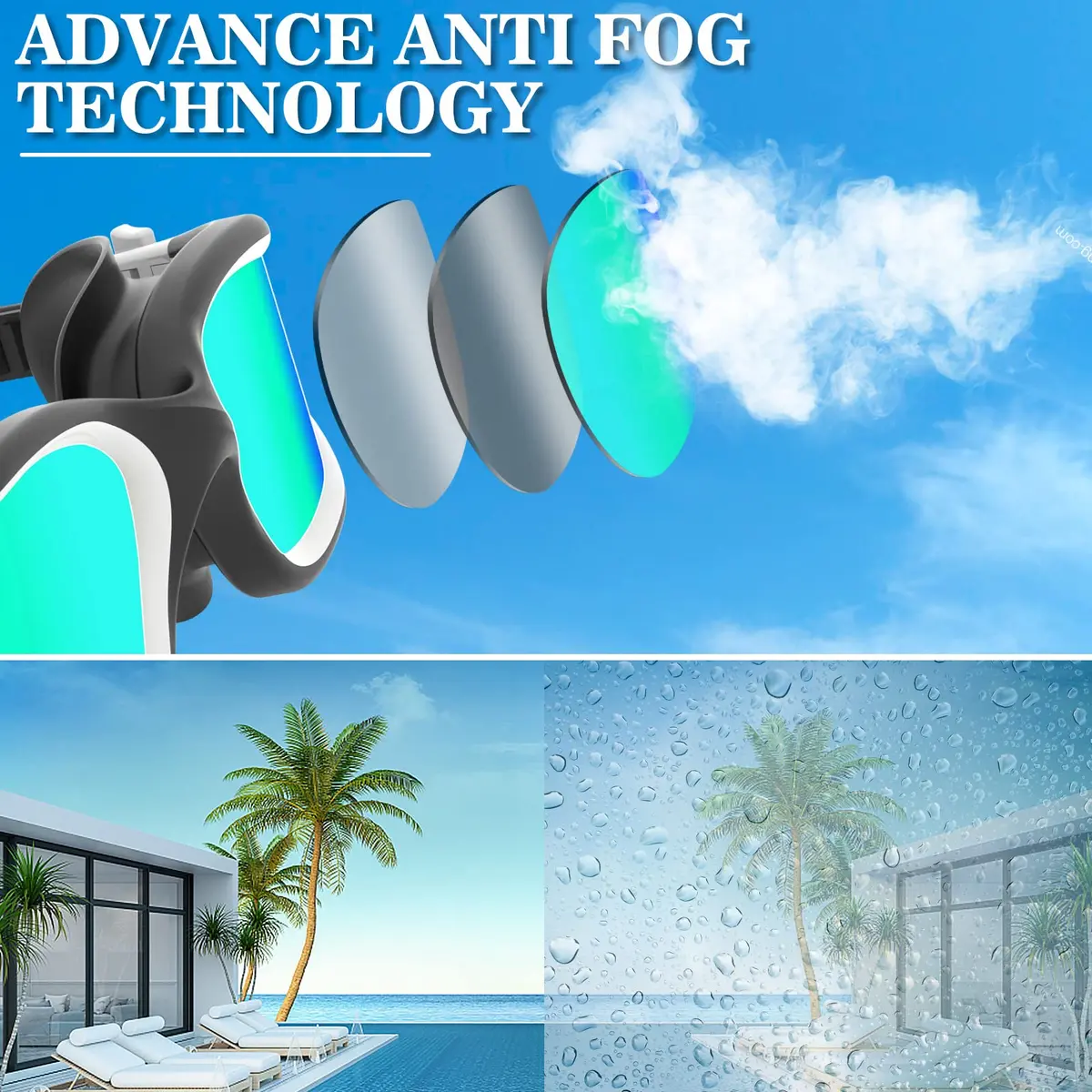 WIN.MAX Polarized Swimming Goggles with Anti-Fog & UV Protection | 156 g (5.5 oz) - view 6