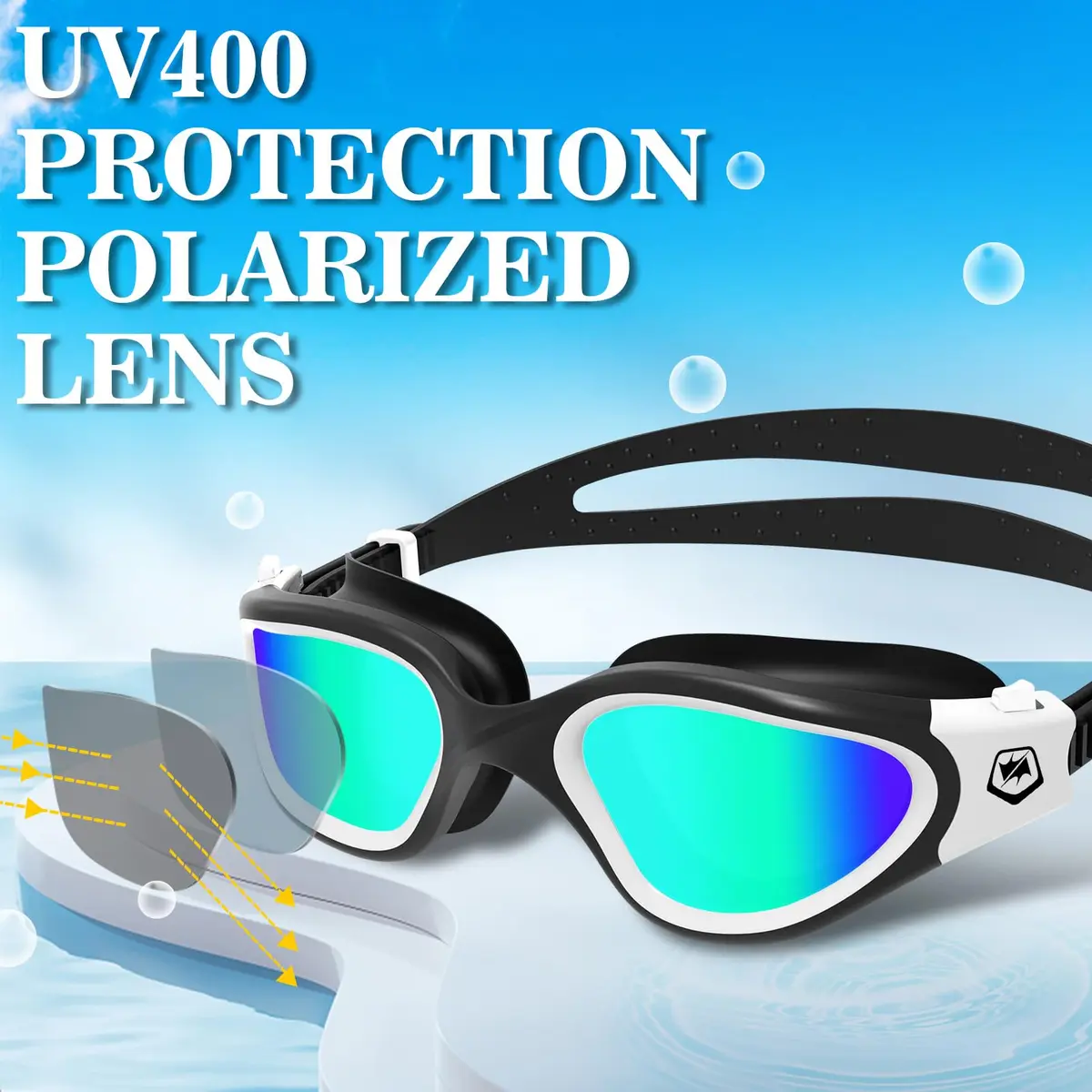WIN.MAX Polarized Swimming Goggles with Anti-Fog & UV Protection | 156 g (5.5 oz) - view 2